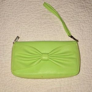 Neon Green Wristlet